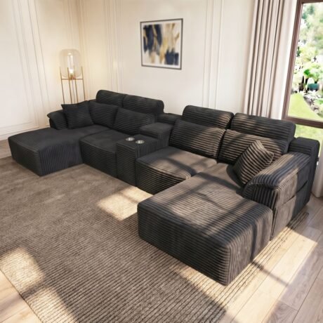 145" Cloud U-Shaped Sectional
