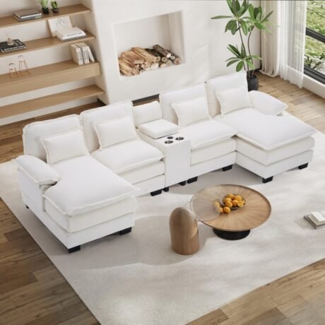 133" Deep-Seat U-Shaped Sectional