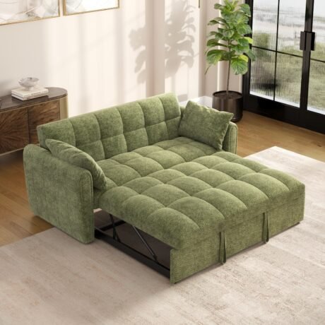 Modern Sleeper Sofa in Chenille