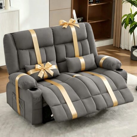 Modern Reclining Sofa in Fabric