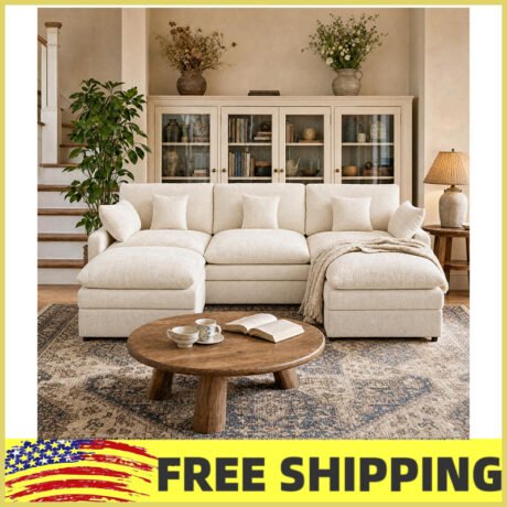 108" Cloud U-Shaped Sectional