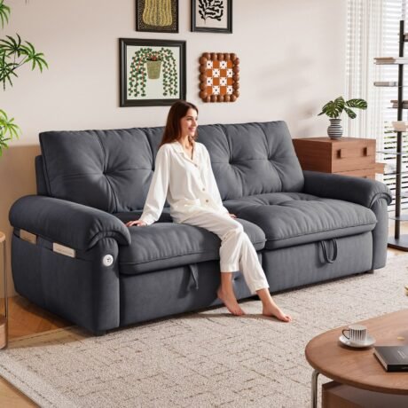 77" Tufted Sleeper Sofa
