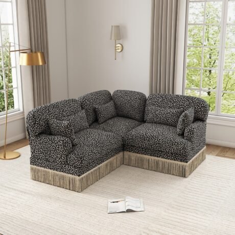 Modern Modular Sectional in Chenille