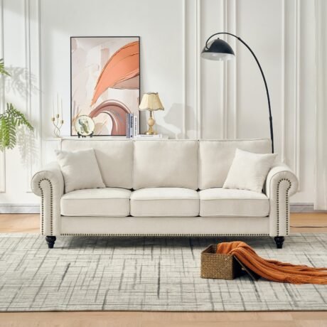 86" Modern Sofa in Chenille