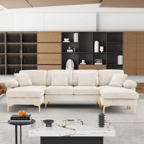 Modern Sleeper Sofa with Ottoman, Style 2