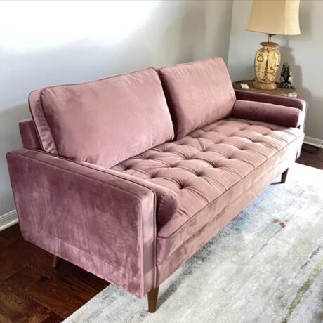 Mid-Century Loveseat in Velvet