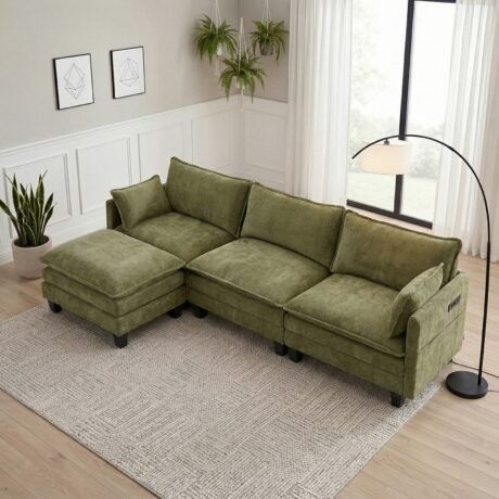 Modern Sofa Set in Chenille