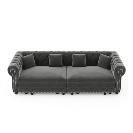 Chesterfield Sleeper Sofa in Velvet