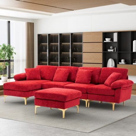 114" Modern Sleeper Sofa in Velvet