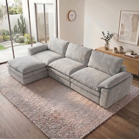 Cloud Sleeper Sofa with Ottoman