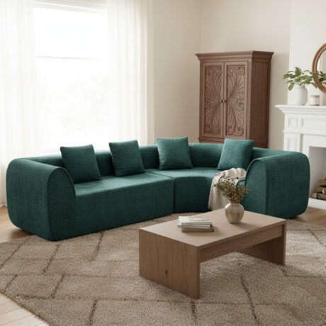 110" Curved L-Shaped Sectional