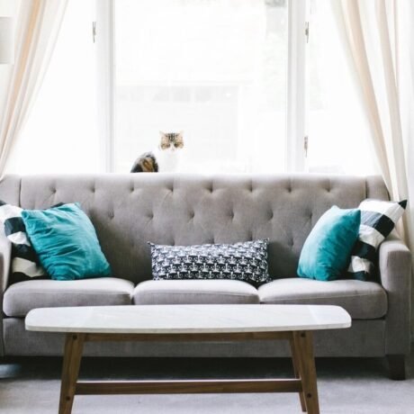 Representative photo: charcoal sofa sofa